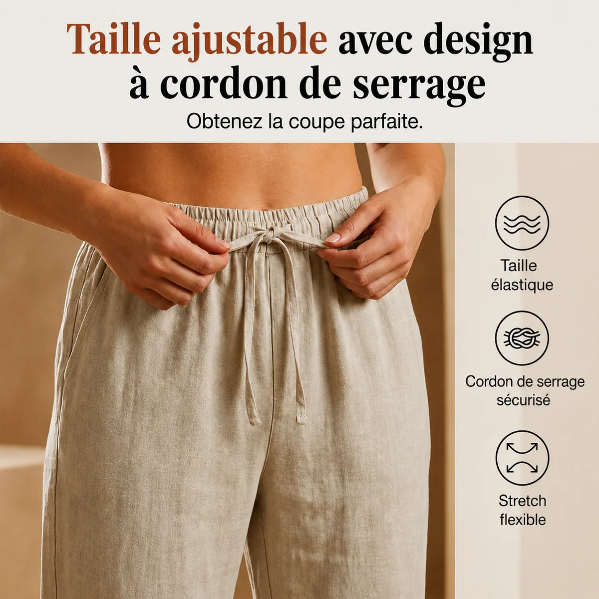 ZAVON™ | Short femme en coton et lin