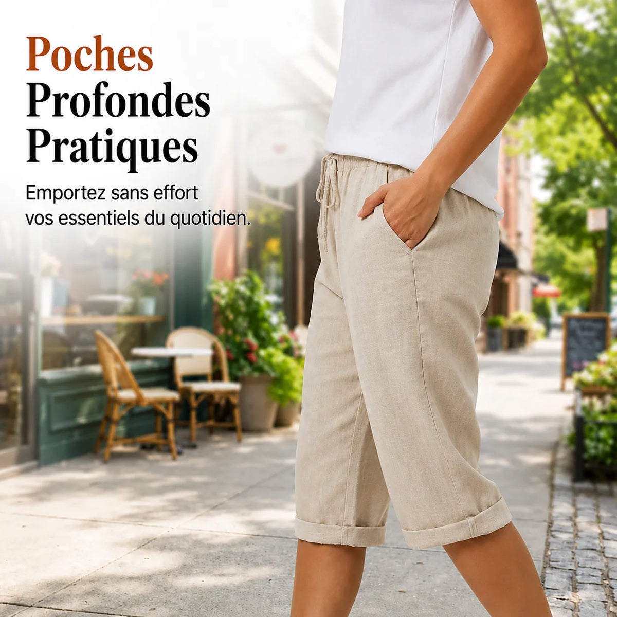 ZAVON™ | Short femme en coton et lin