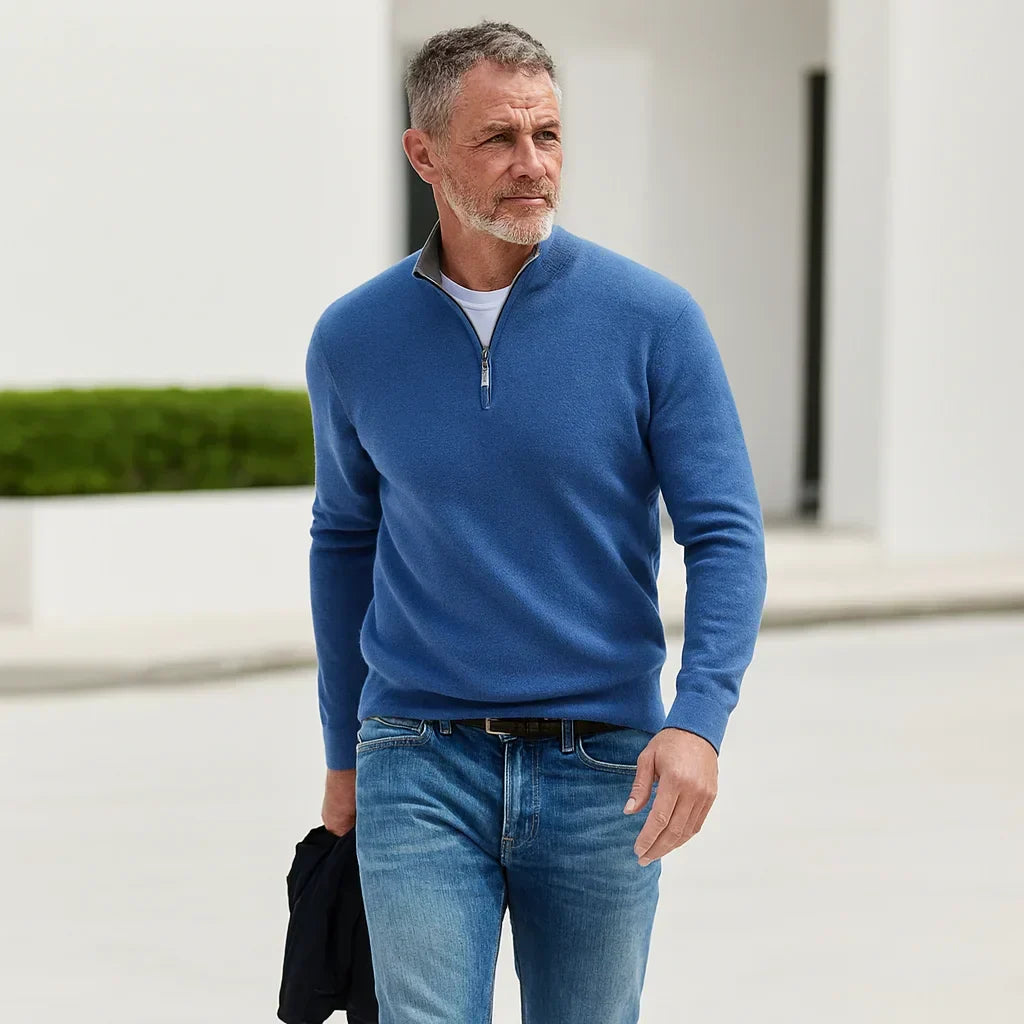 Santous™ - Pull élégant à fermeture zippée, chaud et confortable
