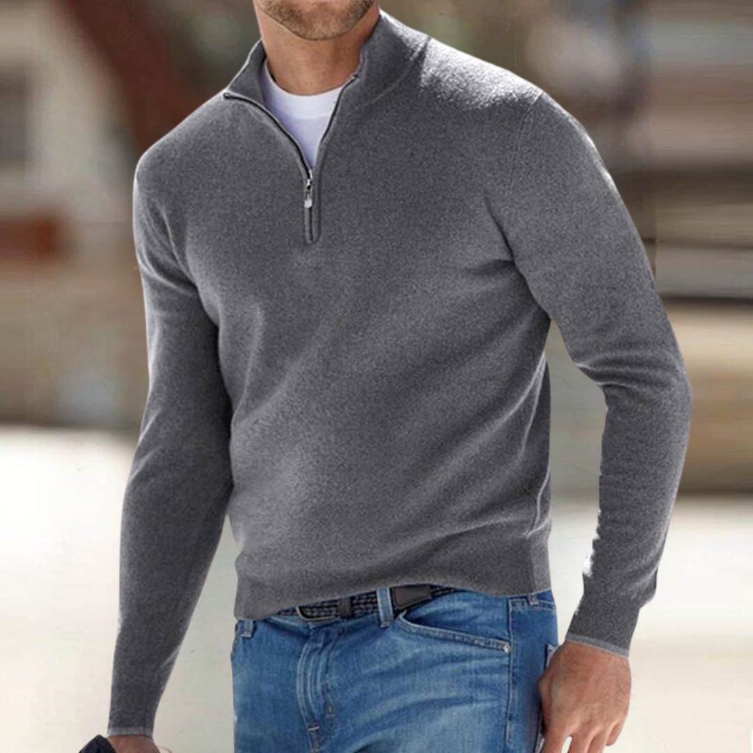 Santous™ - Pull élégant à fermeture zippée, chaud et confortable