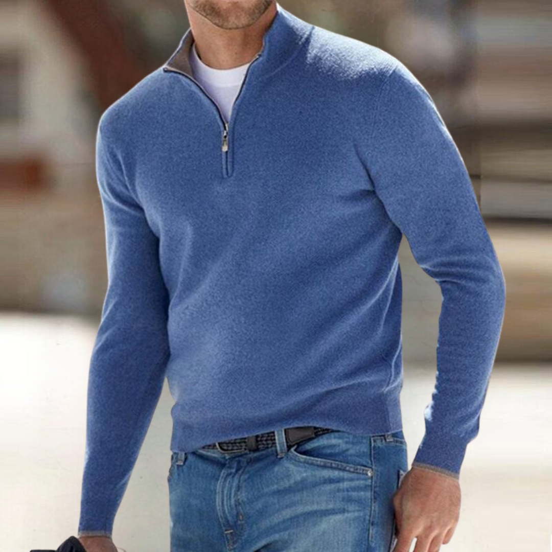Santous™ - Pull élégant à fermeture zippée, chaud et confortable