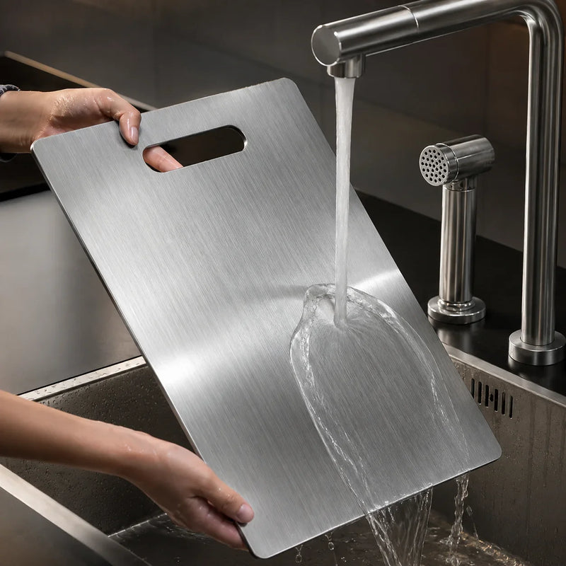 Découvrez la planche à découper antibactérienne en titane TitaniumCook™