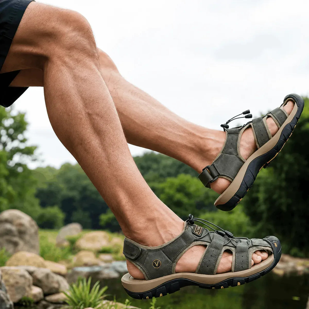 ErgoStride™ • Sandales de confort tout-terrain pour hommes