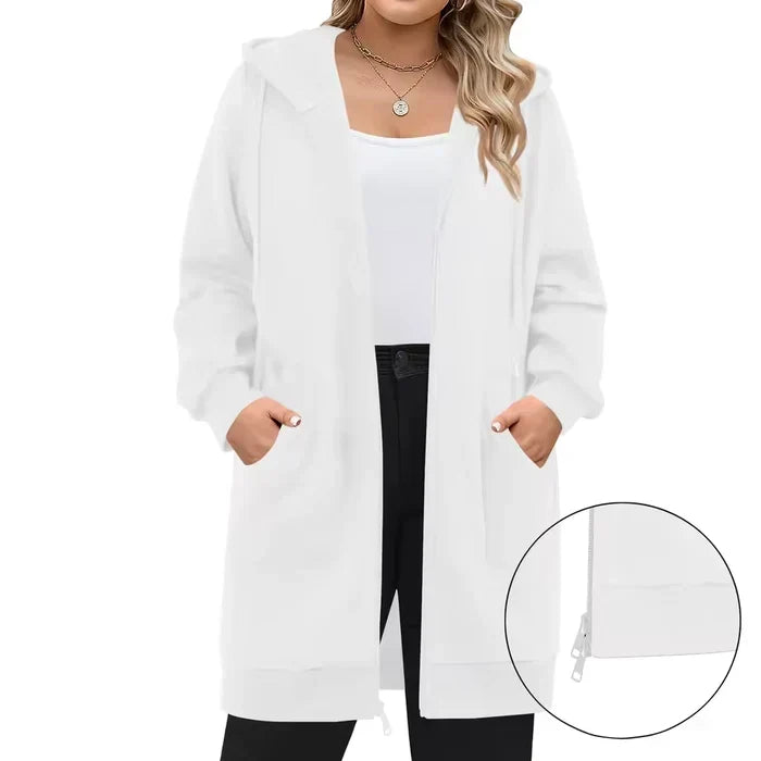 SoftHood™ - Long manteau à capuche pour femme, chaud et confortable
